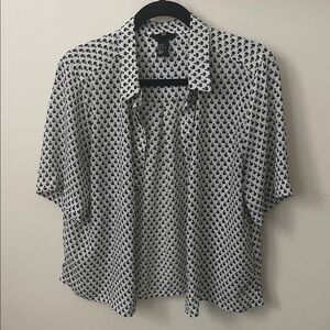 H&M Monochrome Patterened Button Down Shirt